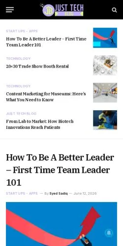 Vorschau der Website Just Tech Blog, Medium aus Vereinigte Staaten für gesponserte Artikel