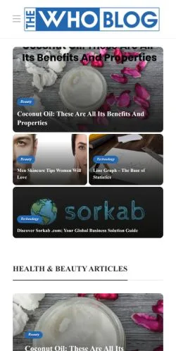 スポンサード記事向けのアメリカ合衆国メディア、The Who Blogのサイトプレビュー