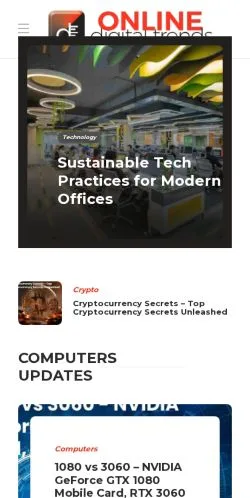 Anteprima del sito Welcome to Online Digital Trends, media di Stati Uniti per articoli sponsorizzati