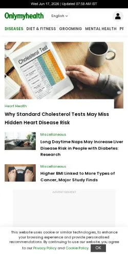 Anteprima del sito OnlyMyHealth, media di Stati Uniti per articoli sponsorizzati