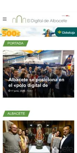 Podgląd witryny El Digital de Albacete, medium z kraju Hiszpania do artykułów sponsorowanych