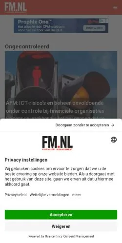 Podgląd witryny Financieel Management, medium z kraju Holandia do artykułów sponsorowanych