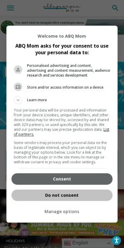 Anteprima del sito ABQ Mom, media di Stati Uniti per articoli sponsorizzati