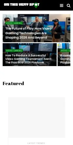 スポンサード記事向けのアメリカ合衆国メディア、Onthisveryspotのサイトプレビュー
