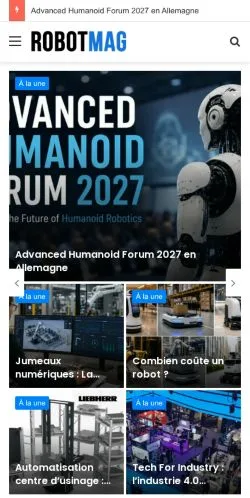 Anteprima del sito Robot Magazine, media di Francia per articoli sponsorizzati