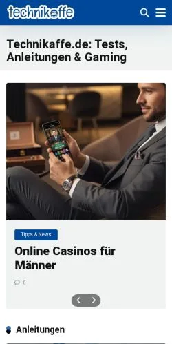 Forhåndsvisning av nettstedet Technikaffe, medium fra Tyskland for sponsede artikler