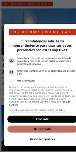 Preview of the Dircomfidencial website, a media outlet in Spain for sponsored articles