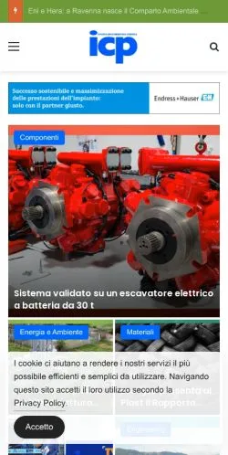 Aperçu du site ICP Magazine, média de Italie pour articles sponsorisés