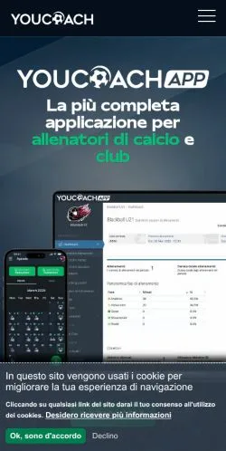 Anteprima del sito YouCoach, media di Italia per articoli sponsorizzati