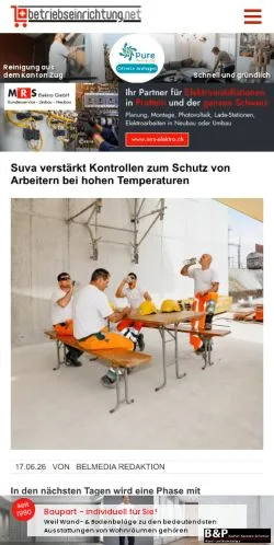 Vorschau der Website Betriebseinrichtung, Medium aus Deutschland für gesponserte Artikel