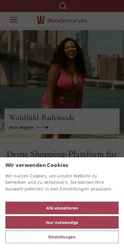 Anteprima del sito Wundercurves, media di Germania per articoli sponsorizzati