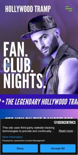 Podgląd witryny Hollywood Tramp, medium z kraju Niemcy do artykułów sponsorowanych