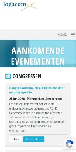 Förhandsvisning av webbplatsen Logacom Congresorganisatie, medium i Nederländerna för sponsrade artiklar