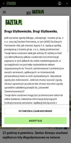 Anteprima del sito Next Gazeta, media di Polonia per articoli sponsorizzati