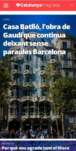 Anteprima del sito Catalunya M'agrada, media di Stati Uniti per articoli sponsorizzati