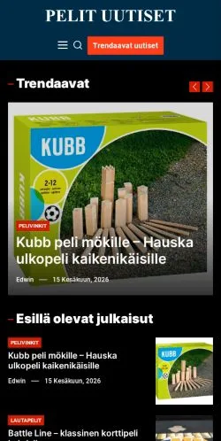 Podgląd witryny Pelit Uutiset -, medium z kraju Finlandia do artykułów sponsorowanych
