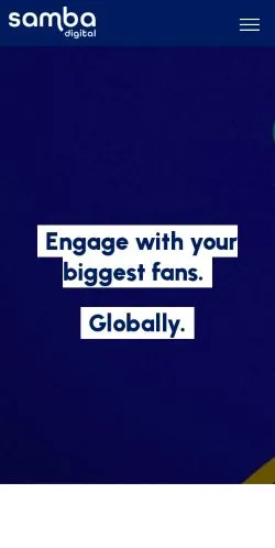 Anteprima del sito Samba Digital, media di Regno Unito per articoli sponsorizzati