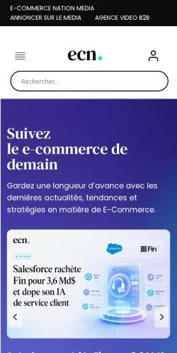Anteprima del sito E-Commerce Nation, media di Francia per articoli sponsorizzati