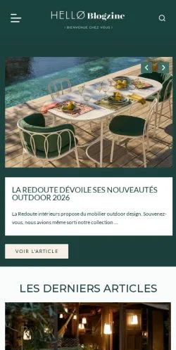 Vista previa del sitio Hello Blogzine, medio de Francia para artículos patrocinados