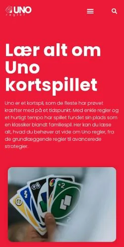 Anteprima del sito Uno Regler, media di Danimarca per articoli sponsorizzati