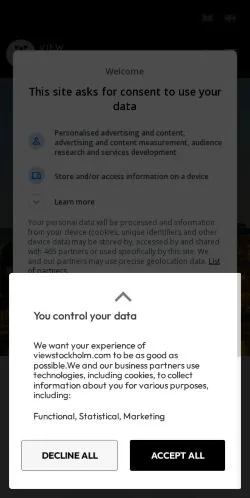 Anteprima del sito View Stockholm, media di Stati Uniti per articoli sponsorizzati