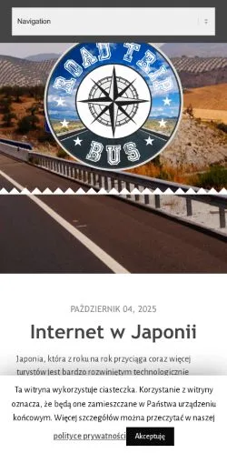 Anteprima del sito Road Trip Bus, media di Polonia per articoli sponsorizzati
