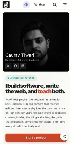 Anteprima del sito Gaurav Tiwari, media di Stati Uniti per articoli sponsorizzati