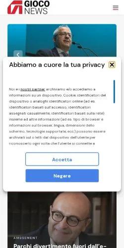 Anteprima del sito Gioconews, media di Italia per articoli sponsorizzati