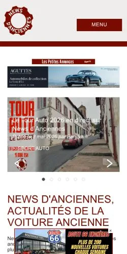 Anteprima del sito News d'Anciennes, media di Francia per articoli sponsorizzati