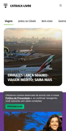 Anteprima del sito Catraca Livre, media di Brasile per articoli sponsorizzati