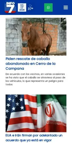 Forhåndsvisning av nettstedet INFO 7, medium fra Mexico for sponsede artikler