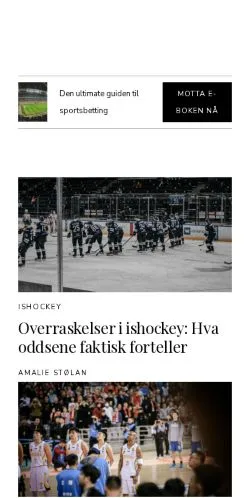 Pré-visualização do site oddsverden.com, meio de Noruega para artigos patrocinados