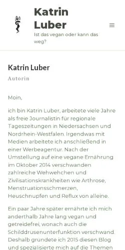 Podgląd witryny Katrin Luber Vegan, medium z kraju Niemcy do artykułów sponsorowanych