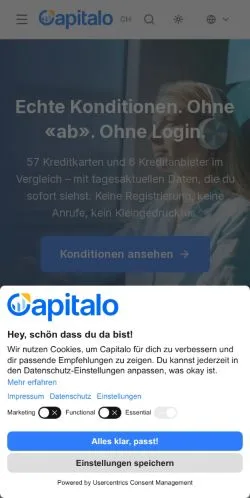 스폰서 기사용 스위스 매체 Capitalo 사이트 미리보기