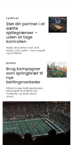 Anteprima del sito startbetting.dk, media di Danimarca per articoli sponsorizzati