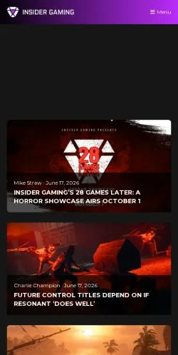 Podgląd witryny Insider Gaming, medium z kraju Stany Zjednoczone do artykułów sponsorowanych