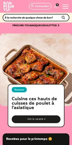 스폰서 기사용 캐나다 매체 Bon Pour Toi 사이트 미리보기