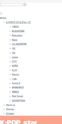 Anteprima del sito K-POP star｜韓国アイドル情報サイト, media di Giappone per articoli sponsorizzati