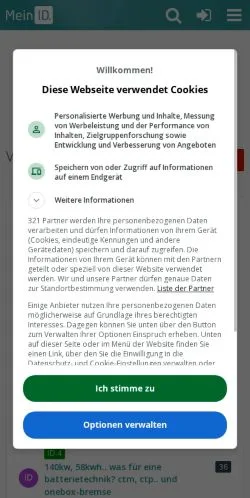 Aperçu du site VW ID Forum, média de Allemagne pour articles sponsorisés