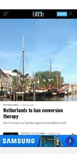 Vorschau der Website Washington Blade, Medium aus Vereinigte Staaten für gesponserte Artikel