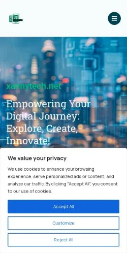 Voorbeeld van de site Xannytech, medium uit Verenigde Staten voor gesponsorde artikelen