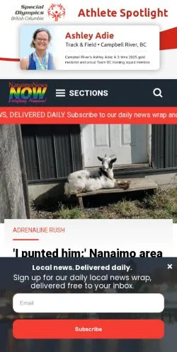 Anteprima del sito NanaimoNewsNOW, media di Stati Uniti per articoli sponsorizzati