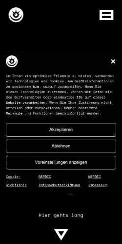 Forhåndsvisning av nettstedet NERDIC, medium fra Tyskland for sponsede artikler