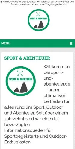 Anteprima del sito Sport und Abenteuer, media di Germania per articoli sponsorizzati