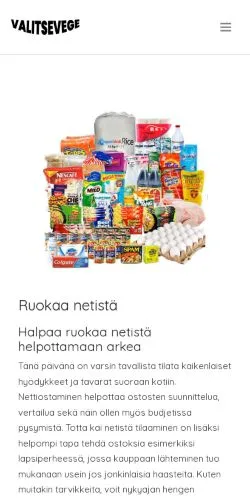スポンサード記事向けのフィンランドメディア、Valitsevegeのサイトプレビュー