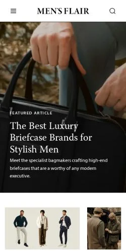 Anteprima del sito Men's Flair, media di Regno Unito per articoli sponsorizzati