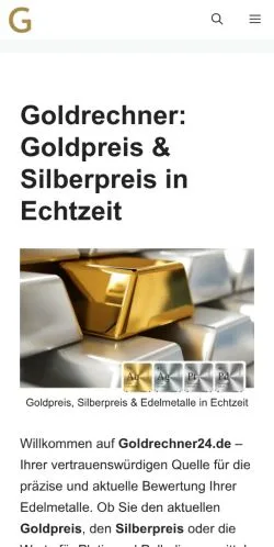 Anteprima del sito Goldrechner24, media di Germania per articoli sponsorizzati