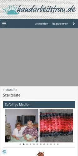 Anteprima del sito Handarbeitsfrau, media di Germania per articoli sponsorizzati