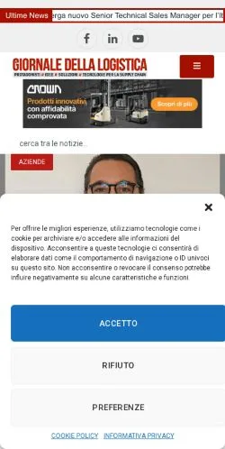 Anteprima del sito Il Giornale della Logistica, media di Italia per articoli sponsorizzati