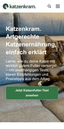 Anteprima del sito Katzenkram, media di Germania per articoli sponsorizzati